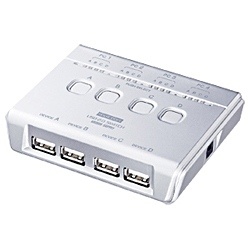 USB2.0ハブ付き切替器 SW-US44H [4入力 /4出力] サンワサプライ｜SANWA 