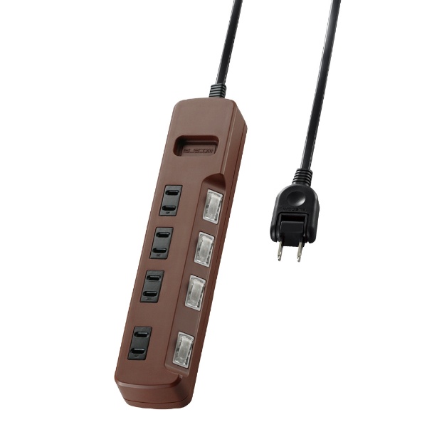 USB付き個別スイッチ2mブラウン STPC200-BR STPC200-BR [2.0m /4個口 