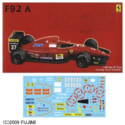 1/20 グランプリシリーズSPOT-No.15 フェラーリF92A 1992年後期型 デラックス カルトグラフデカール＆エッチングパーツ付き