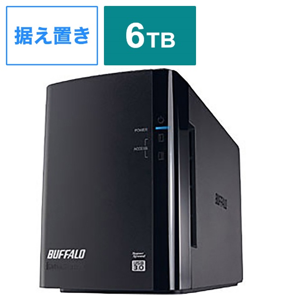 PC/タブレット ノートPC HD-WL8TU3/R1J 外付けHDD ブラック [8TB /据え置き型] BUFFALO 