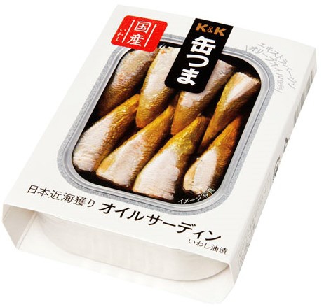 缶つま 日本近海獲り オイルサーディン 105g【おつまみ・食品】 K&K 缶