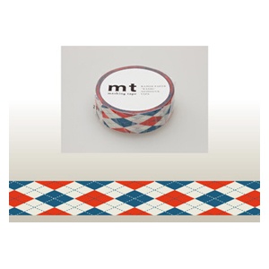 mt マスキングテープ（アーガイル・レッド）　MT01D162 【処分品の為、外装不良による返品・交換不可】