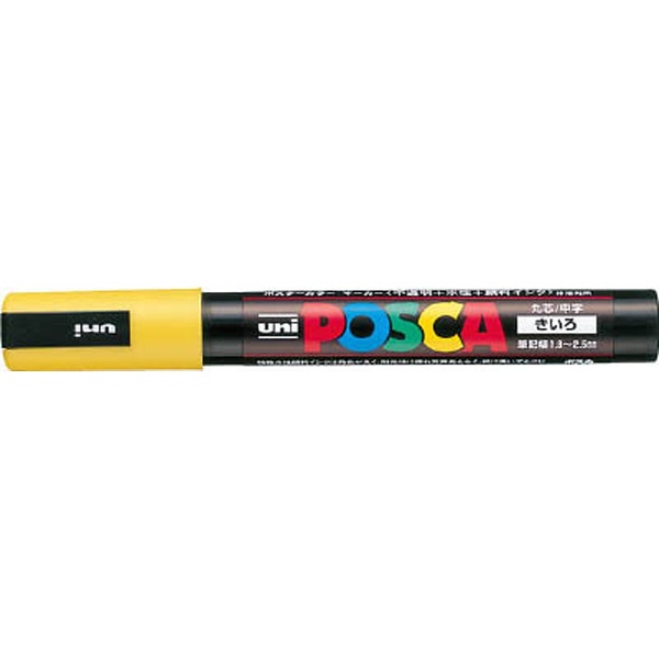 POSKA(ポスカ) 水性ペン 中字丸芯 白 PC5M.1 三菱鉛筆｜MITSUBISHI