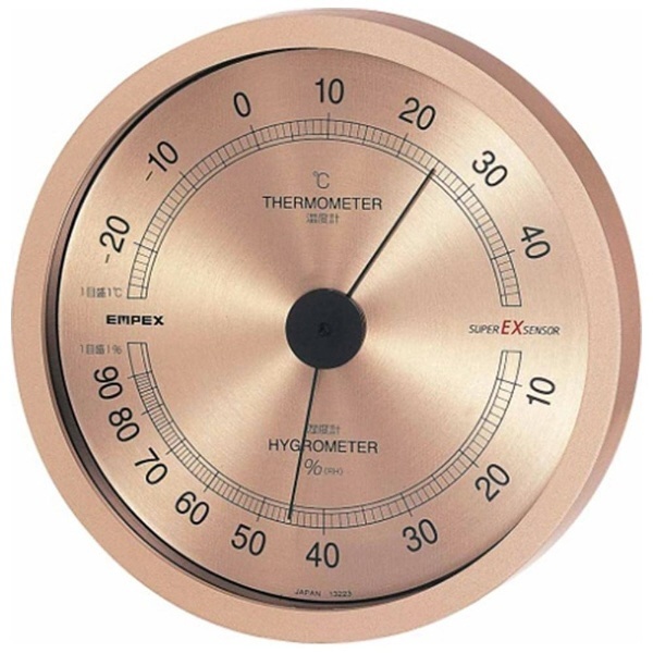 高精度温湿度計 「スーパーEX高品質温湿度計」 BC3728（シャンパンゴールド） エンペックス｜EMPEX INSTRUMENTS 通販 |  ビックカメラ.com
