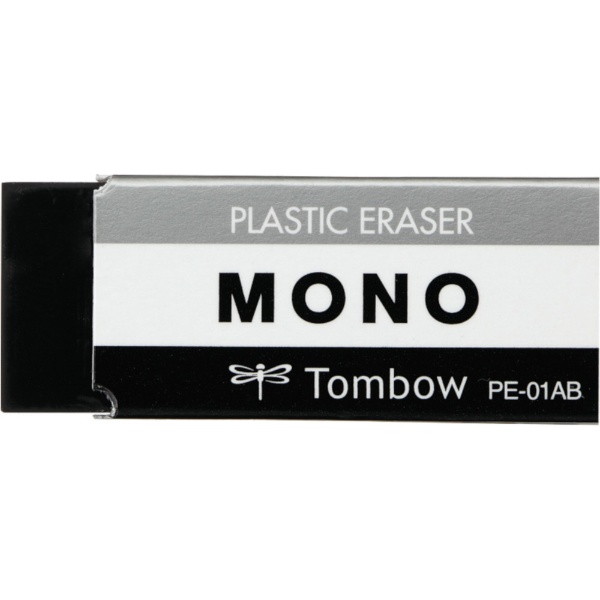 MONO(モノ) 消しゴム 幅17×全長43mm ブラック PE-01AB トンボ鉛筆