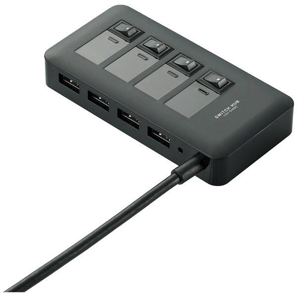 U3H-S409S 【Windows10対応】USBハブ 個別スイッチ搭載・ACアダプタ