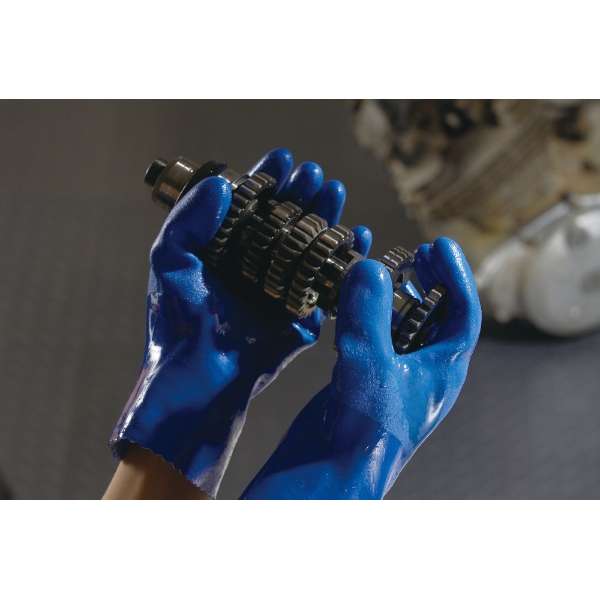 No.650耐油biniro-bu作业用手套M码蓝色NO650M《※图片是形象。和实际的商品不一样的》_5