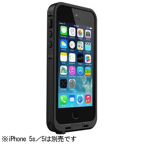 iPhone 5s／5用　fre case （ブラック／ブラック）　［LIFEPROOF］