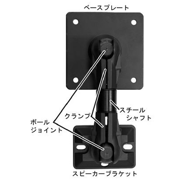 壁・天井用ユニバーサルブラケット(ブラック/1本) MTC-U1 JBL 