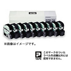 白ラベルテープ 10個パック TEPRA(テプラ) PROシリーズ 白 SS24K-10P [黒文字 /24mm幅] キングジム｜KING JIM  通販