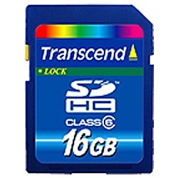 SDHCカード（Class6対応・16GB）TS16GSDHC6 トランセンドジャパン