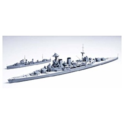  1/700 ウォーターラインシリーズ イギリス海軍巡洋戦艦フッド＆E級駆逐艦 北大西洋追撃作戦