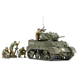  1/35 ミリタリーミニチュアシリーズ No.313 アメリカ経戦車M5A1ベッジホッグ追撃作戦セット(人形4体付き)