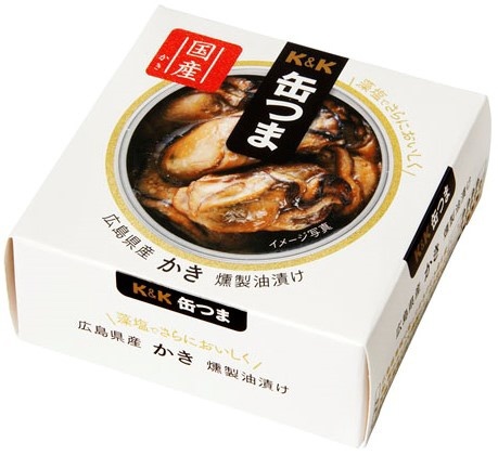 60g【おつまみ・食品】　缶つま　広島かき　缶つま　KK　燻製油漬け　通販