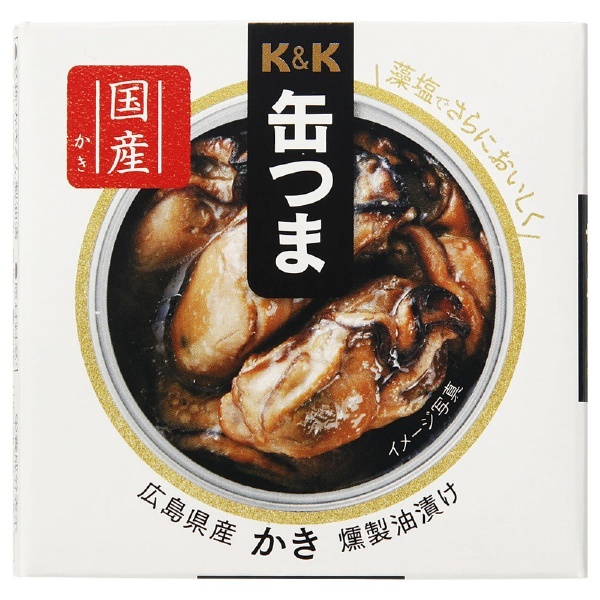 60g【おつまみ・食品】　缶つま　広島かき　缶つま　KK　燻製油漬け　通販