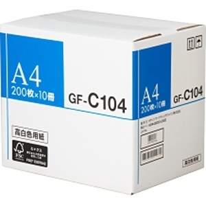 高白色用紙 104g/m2 （A4サイズ・200枚×10冊） GF-C104 A4 キヤノン｜CANON 通販