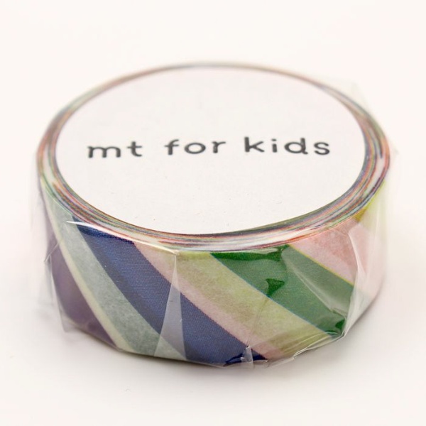 mt for kids マスキングテープ（カラフル・ストライプ）　MT01KID001