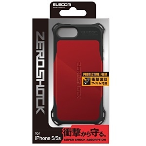 iPhone 5s／5用 ZERO SHOCKケース （レッド） PS-A12ZERORD エレコム｜ELECOM 通販 | ビックカメラ.com