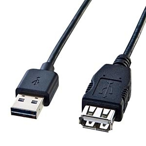 1.0m 40％OFFの激安セール USB2.0延長ケーブル Aオス ⇔ 両面挿しタイプ 迅速な対応で商品をお届け致します Aメス ブラック KU-REN1