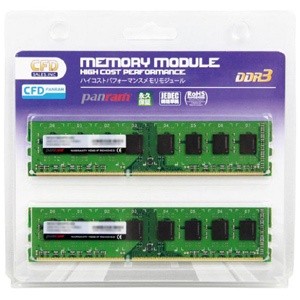 増設メモリ Panram デスクトップ用 W3U1600PS-8G [DIMM DDR3 /8GB /2枚 ...