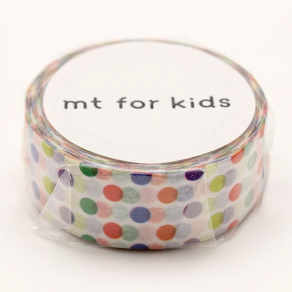 mt for kids マスキングテープ（カラフル・ドット）　MT01KID002
