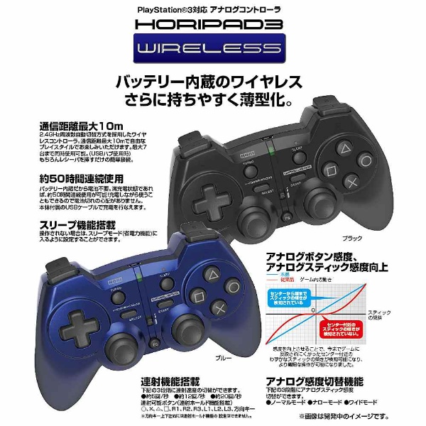 ホリパッド3 ワイヤレス ブラック【PS3】