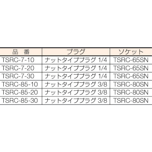 スィングカップリング付エアホース 8．5×12．5mm 10m TSRC8510