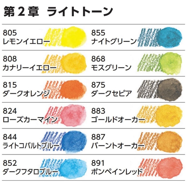 uni(ユニ) ウォーターカラー 水彩色鉛筆 ぬり絵用コンパクトセット 12