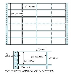 ドットインパクトプリンタ用 タック4×6 SB250 [500シート /24面]