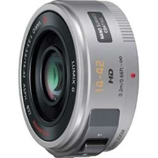 相机镜头LUMIX G X VARIO PZ 14-42mm/F3.5-5.6 ASPH./POWER O.I.S. LUMIX(rumikkusu)银H-PS14042-S[微四SARS/变焦距镜头]