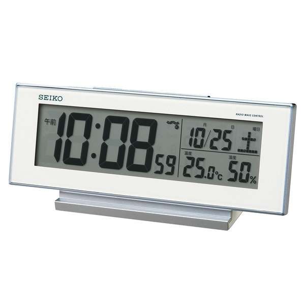 Alarm clock white SQ762W [digital/denhajidojushinkinoyu] SEIKO | SEIKO mail  order | BicCamera. com