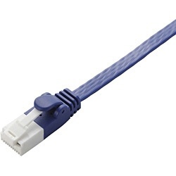 ELECOM LANケーブル ソフトタイプ CAT6準拠 ヨリ線 長さ0.3m ブルー LD