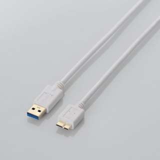 1.0m USB3.0电缆[A]⇔[microB]3层被遮导体电缆(白)USB3-AMB10WH