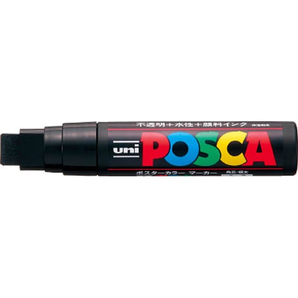 POSKA(ポスカ) 水性ペン 極太角芯 黒 PC17K.24 三菱鉛筆｜MITSUBISHI