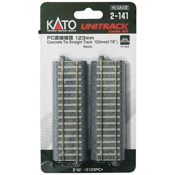 HOゲージ】2-141 PC直線線路 123mm（4本入） KATO｜カトー 通販 | ビックカメラ.com