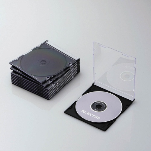 Blu-ray/DVD/CD対応 スリムケース 1枚収納×50 クリア CCD-JSCS50CR