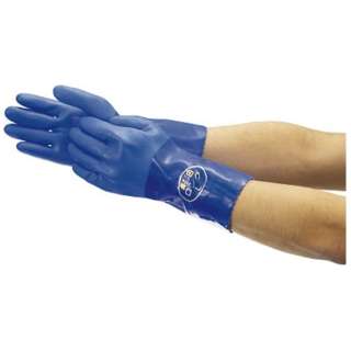 No.660簡易包装耐油rongubinirobu氯乙烯手套10双入LL尺寸蓝色NO660LL10P《※图片是形象。和实际的商品不一样的》