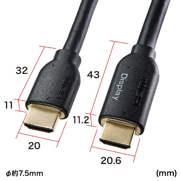 HDMIケーブル ブラック KM-HD20-A100L3 [10m /HDMI⇔HDMI /フラット