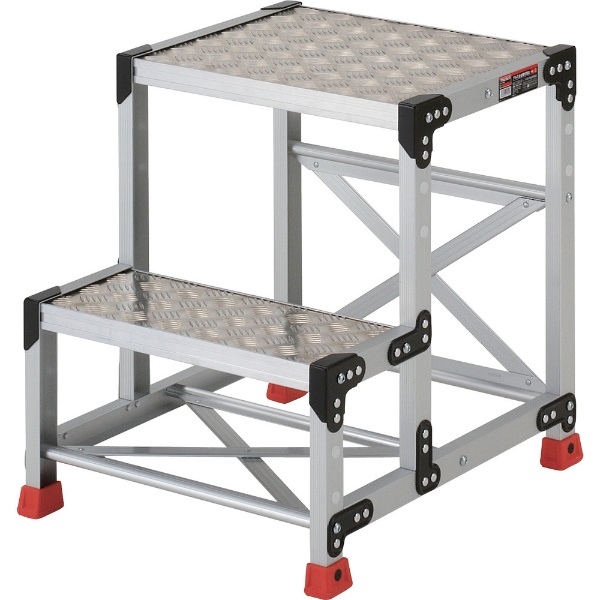 価格.com - トラスコ中山 作業用踏台 アルミ製・縞板タイプ 天板寸法500×400×H600 TSFC-256 画像一覧