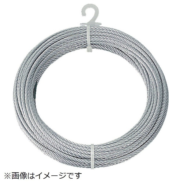 TRUSCO(トラスコ) メッキ付ワイヤロープ Φ5mm×30m CWM-5S30 - 金物、部品