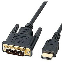 映像変換ケーブル ブラック KM-HD21-10 [HDMI⇔DVI /1m
