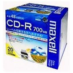 ビックカメラ.com - データ用CD-R ホワイト CDR700S.WP.S1P20S [20枚 /700MB /インクジェットプリンター対応]