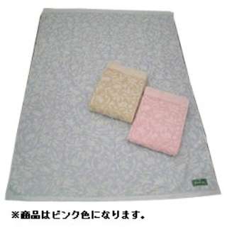 提花机编织毛巾被(单人尺寸/140×200cm/粉红)