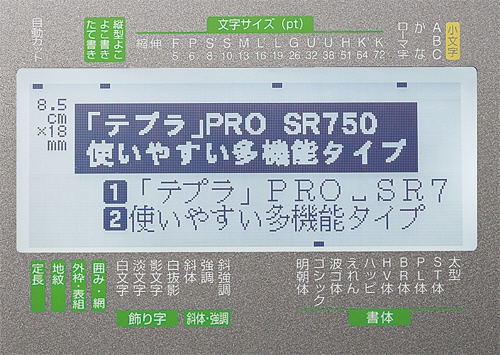 SR750 ラベルライター 「テプラ」PRO シルバー キングジム｜KING JIM