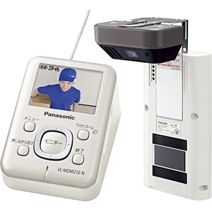 通話・録画機能付きワイヤレスドアモニター 「ドアモニ」（充電式）　VL-SDM210N（シャンパンゴールド）