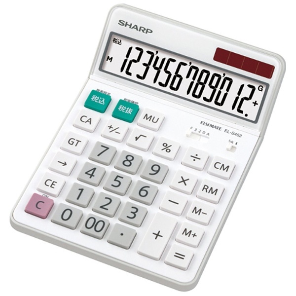 EL-S452-X　シャープ｜SHARP　セミデスクトップタイプ電卓　[12桁]　通販
