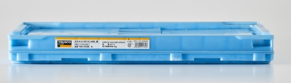 薄型折りたたみコンテナ スケルコン 50L 透明ブルー TSK-O50B(B) トラスコ中山｜TRUSCO NAKAYAMA 通販 