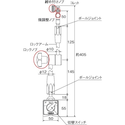 微調整ノブ TMG－100・TMF－80用 TMGVK トラスコ中山｜TRUSCO NAKAYAMA 通販