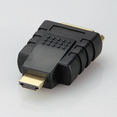 映像変換アダプタ [HDMI オス→メス DVI] シングルリンク ブラック AD