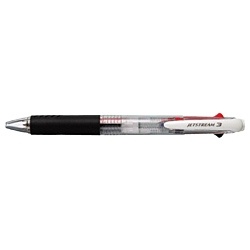 まとめ) 三菱鉛筆 3色ボールペン クリフター0.7mm （軸色 透明黒